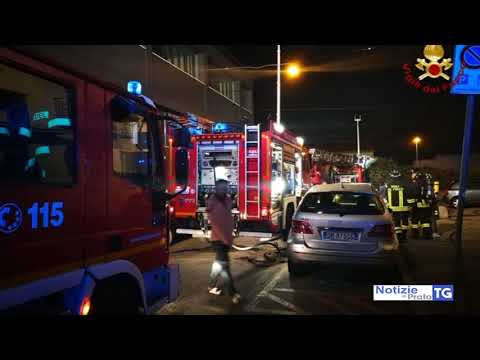 2017-10-14 PRATO - INCENDIO CAMERA DA LETTO, SALVATE QUATTRO PERSONE