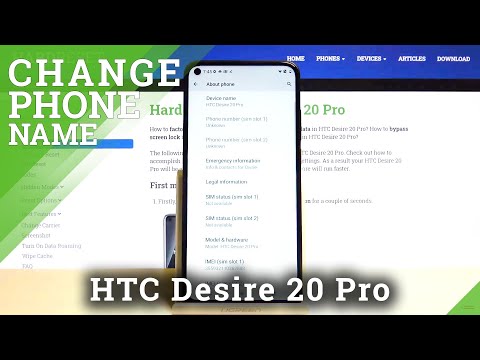 How to Set Up Different Name in HTC Desire 20 Pro – Rename your Smartphone