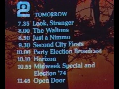 Sunday 17th February 1974 BBC2