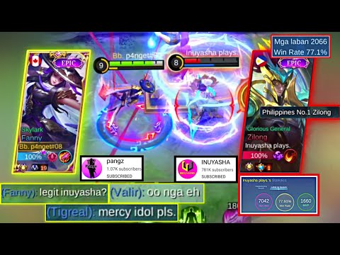 I MEET INUYASHA IN RANKED! (REAL? OR FAKE.) | TOP 1 GLOBAL ZILONG GOD!!