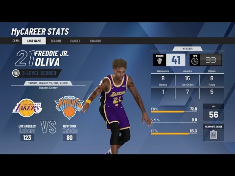 NBA2K20 - My Career Rookie Season - Lakers vs Knicks
