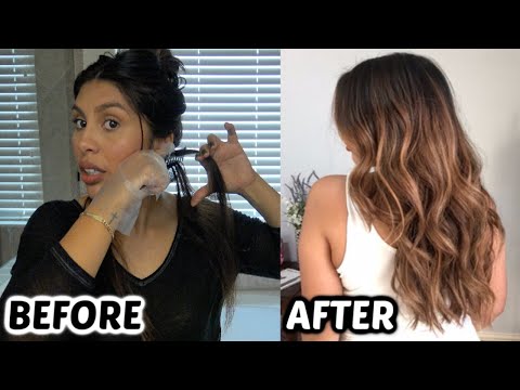 USING A HIGHLIGHTING COMB! At Home Balayage Highlights...