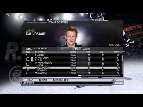 NHL 11 Lukko Overall Player Ratings