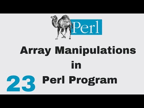 Perl Script Basic Tutorial 23 Functions Array Funcitons