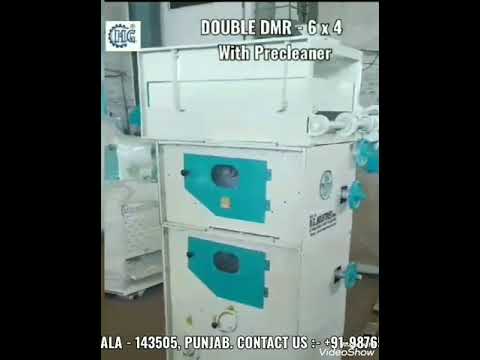 Automatic rubber roll paddy husker double dmr6, three phase