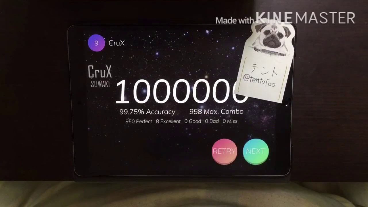 【Cytoid】【Click only?!!】Crux Hard MillionMaster TP99.75【8Excellent】