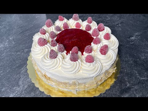TRAUMHAFT LECKER! 💝 HIMBEER-SAHNETORTE OHNE GELATINE / LECKER UND EINFACH ( UNTERTITEL)