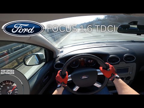 FORD FOCUS 1.6 TDCI TOP SPEED DRIVE ON GERMAN AUTOBAHN