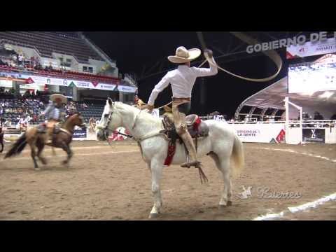 Manganas on Horseback - Semifinals of the 2013 Nayarit Charro National Championship