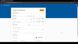 Creating a New Outage Event From OpenPoint Web