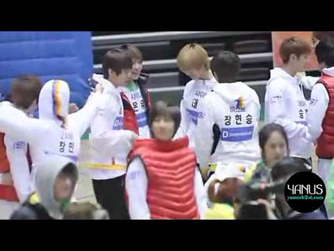 [fancam]110123IDOL运动会 Beast #龙贤(junseung) & with SHINee.avi
