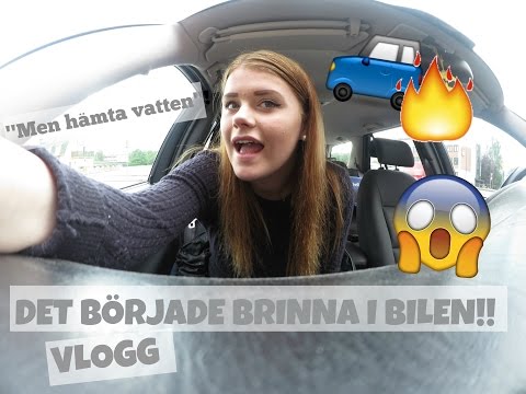 DET BÖRJADE BRINNA I BILEN!! | VLOGG