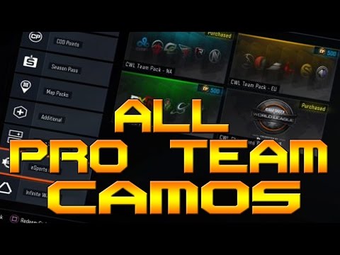 *NEW* ALL CWL TEAM CAMOS AND CALLING CARDS GAMEPLAY!!! || Black Ops 3 eSports Pack Camo Preview
