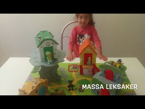 Bamsebyn Uppackning! Vi bygger ihop hus till Bamse och hans vänner! Lek och lär med Bamse!