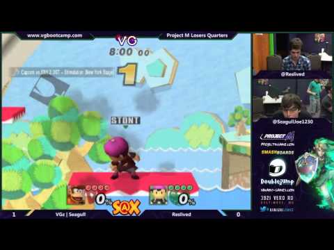 S@X 9/30/14 - Seagull Joe (Diddy Kong) vs Reslived (Ness) - Project M Losers Quarters - Smash PM