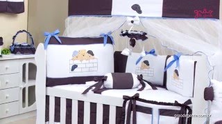 Quarto para Bebê sem Cama Babá Ursos Amiguinhos | Ref: 54093