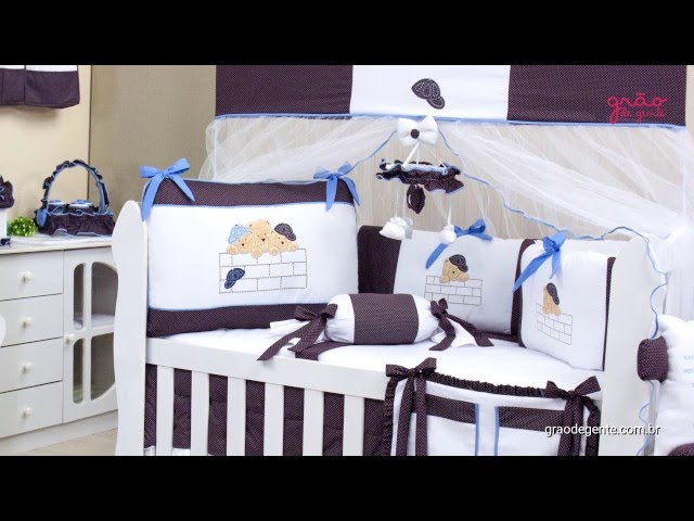 Quarto para Bebê sem Cama Babá Ursos Amiguinhos | Ref: 54093