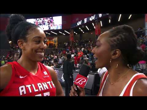 Monique Billings and Allisha Gray postgame sideline interviews
