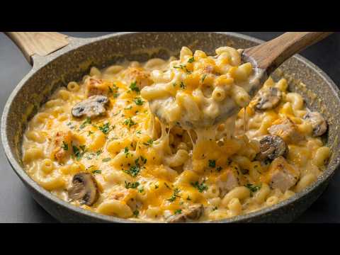Pasta just like my Italian mother used to make! 5-Minute Chicken Mac & Cheese Pasta for the Family!