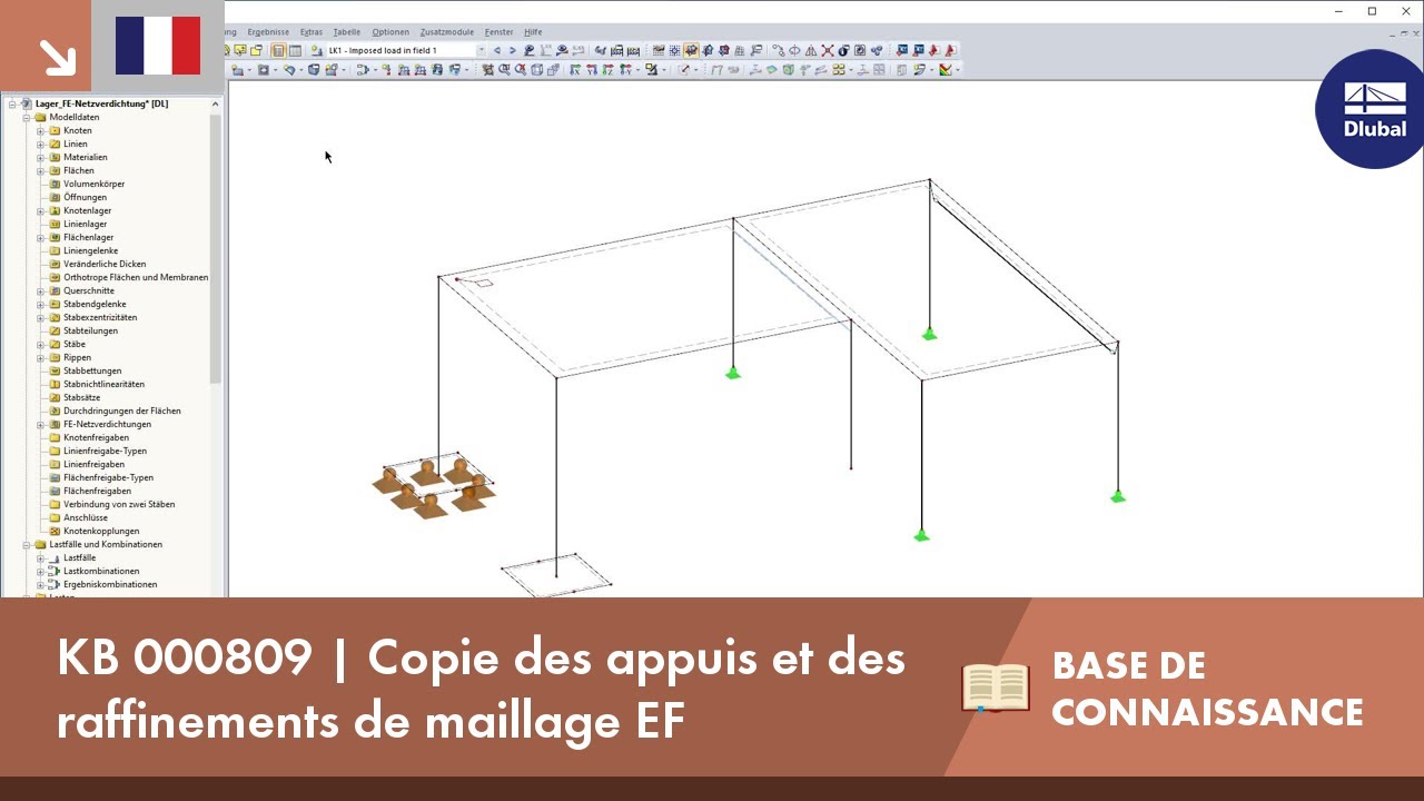 KB 000809 | Copie des appuis et des raffinements de maillage EF