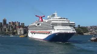 Carnival Splendor cruise ship departs Sydney 29-Dec 2025- Forgive the wind.