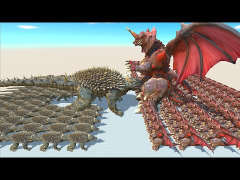 DESTOROYAH VS ANGUIRUS DEATH FALL - Animal Revolt Battle Simulator