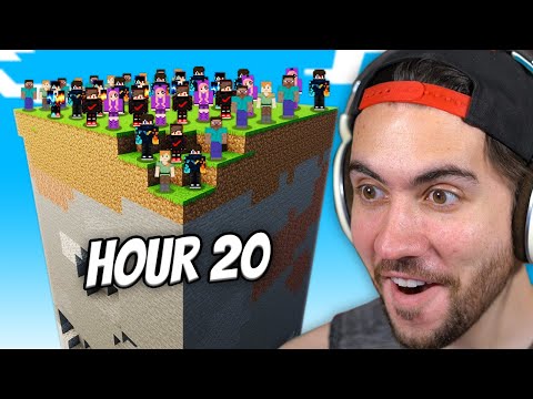 100 Minecraft Players Survive On ONE Chunk For 100 Days