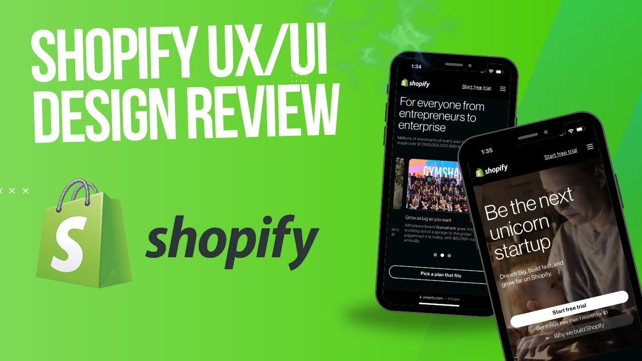Shopify UX/UI Design Review: A Beautiful Landing Page with Product Improvement Opportunities