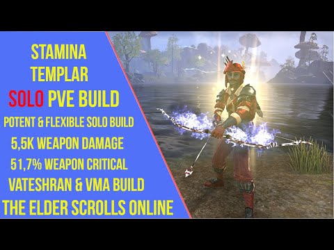 ESO Stamina Templar Solo PVE Build - High Isle - Vateshran & VMA Build