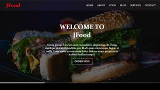 Restaurant website home page design using html & css.