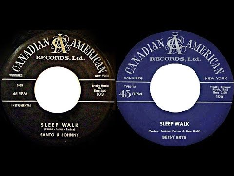 Sleep Walk ~ Santo & Johnny (1959) & Sleep Walk ~ Betsy Brye (1959)