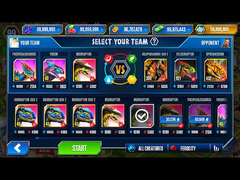 YUDON Vs INDORAPTOR Vs PACHYGALOSAURUS - DINO BUCKS PACK | JURASSIC WORLD THE GAME