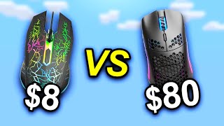 $8 Mouse vs $80 Mouse - Minecraft PvP