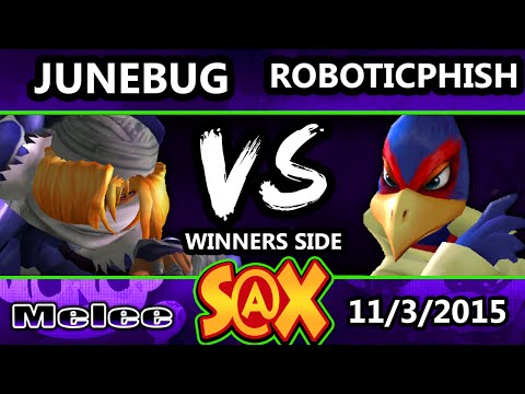 S@X 122 - RoboticPhish (Falco) Vs. Junebug (Sheik) SSBM Tournament - Smash Melee