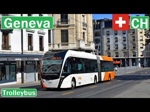 🇨🇭 GENEVA TROLLEYBUS 2023 | Trolleybus de Genève【4K】