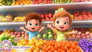 Download lagu Grocery Store Fruit Chase! Apples & Bananas   Shopping Cart Song! | Magic Rhymes World mp3