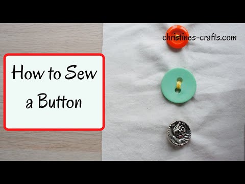 HOW TO SEW A BUTTON 3 DIFFERENT STYLES OF BUTTON - Basic hand stitching clothing repairs