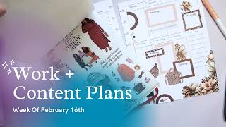 Plan With Me 💕 | Decorating My Work + Content Planner | Week of February 16th