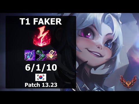 T1 Faker Zoe vs Fizz| Patch 13.23 KR Challenger