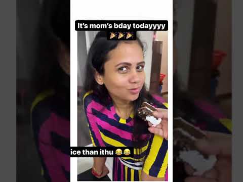 Mom birthday cake cutting Manimekalai // time pass Zone #shorts  #manimegalai  #hussain #viralvideo