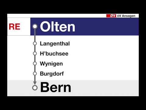 SBB Ansagen - RE (IR17) Olten – Langenthal – Herzogenbuchsee – Wynigen – Burgdorf – Bern