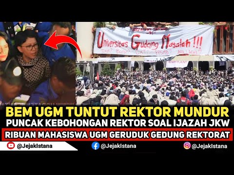 UGM Student Executive Board Demands Rector Resign❗Thousands of Students Storm Rectorate Building