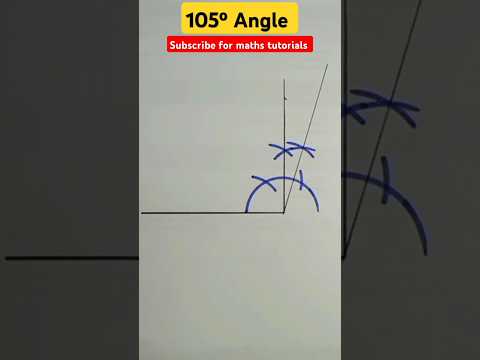 how to construct 105 degree angle with compass || 105 degree angle || geometry