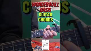 Easy guitar chords#oasis #wonderwall #shorts #tutorial #guitar #chord #trending #youtube #viralvideo