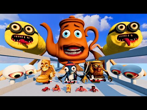 ALL MONSTERS Big & Small Cars with NEW TA TA TA SAHUR EATER & CAR EATER & BUS EATER–BeamNG Drive