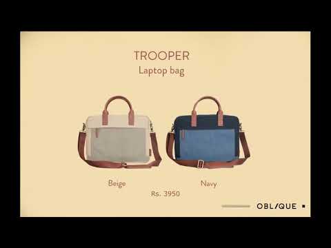 Oblique canvas trooper - laptop bag