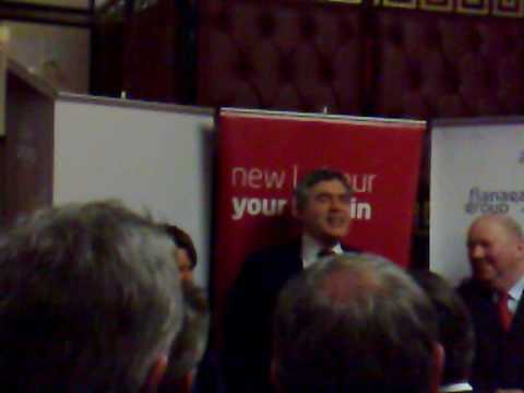 Gordon Brown at the Newz Bar in Liverpool
