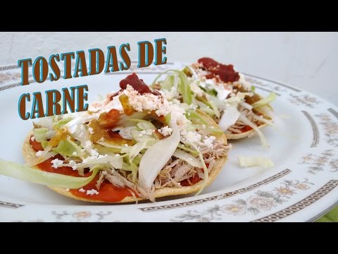 Como Hacer/TOSTADAS DE CARNE/Receta Facil/Cocina Tradicional Mexicana Video