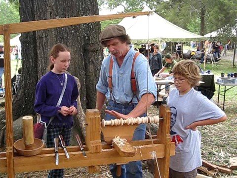 Roy Underhill and Liam