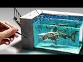 How To Make a Zombie Shark In a Swimming pool Diorama / Polymer Clay / Epoxy resin